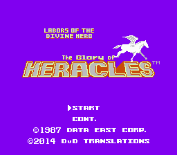 Glory of Heracles - Labors of the Divine Hero (english translation) Title Screen